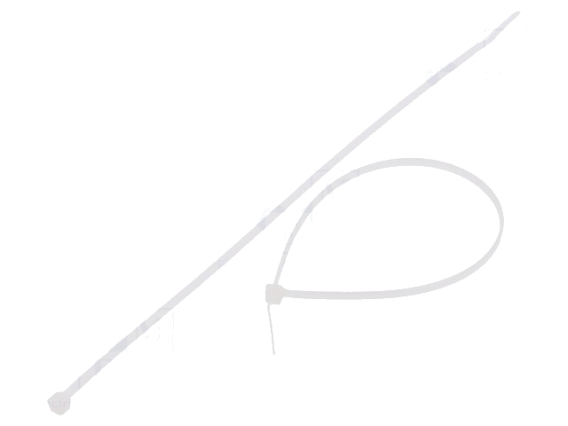 Kabelbinder; L: 200mm; W: 2,5mm; polyamide; 80N; natuurlijk Kabelbinder; L: 200mm; W: 2,5mm; polyamide; 80N; natuurlijk
